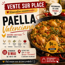 Paella maison Châtenoy-en-Bresse – 9€ à emporter