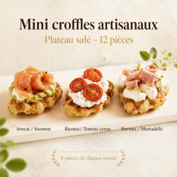 Mini croffles artisanaux à Chalon-sur-Saône | Plateau de 12